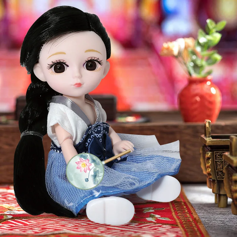 

BJD кукла 6 см 12 совместное Hanfu платье принцессы для куклы до BJD кукла украшения игровой домик для детей девочка игрушка bjd кукла полный набор