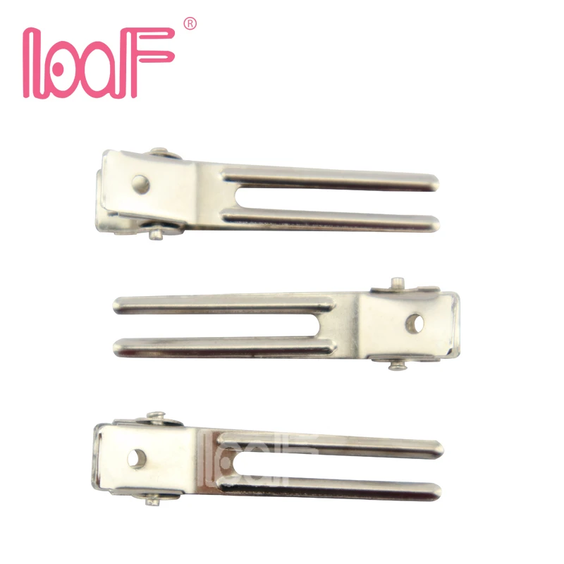 LOOF 100 шт. 45 мм зажимы для волос с двойным зубцом аллигатор металлические заколки