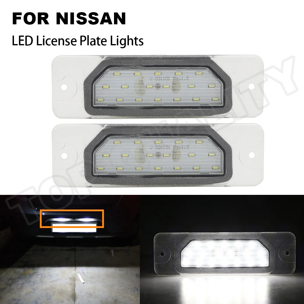 

2PCS License Plate Lamp Car LED Number Plate Light For Nissan Cefiro A33 1999 2000 2001 2002 2003 For Nissan Fuga 2009-UP