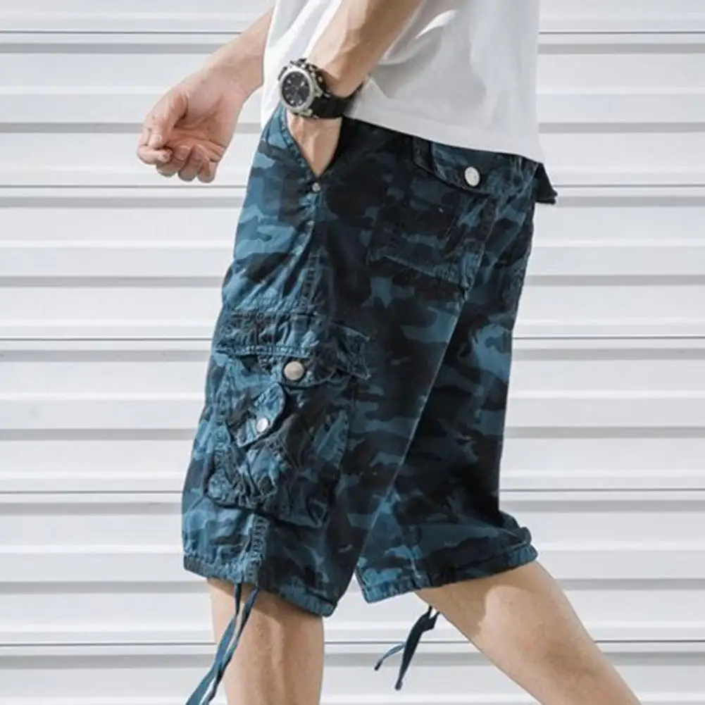 

Men Shorts Loose Summer Casual Fitness Bodybuilding Shorts Camouflage Printed Pocket Outdoors Sports Shorts Versatile Pants