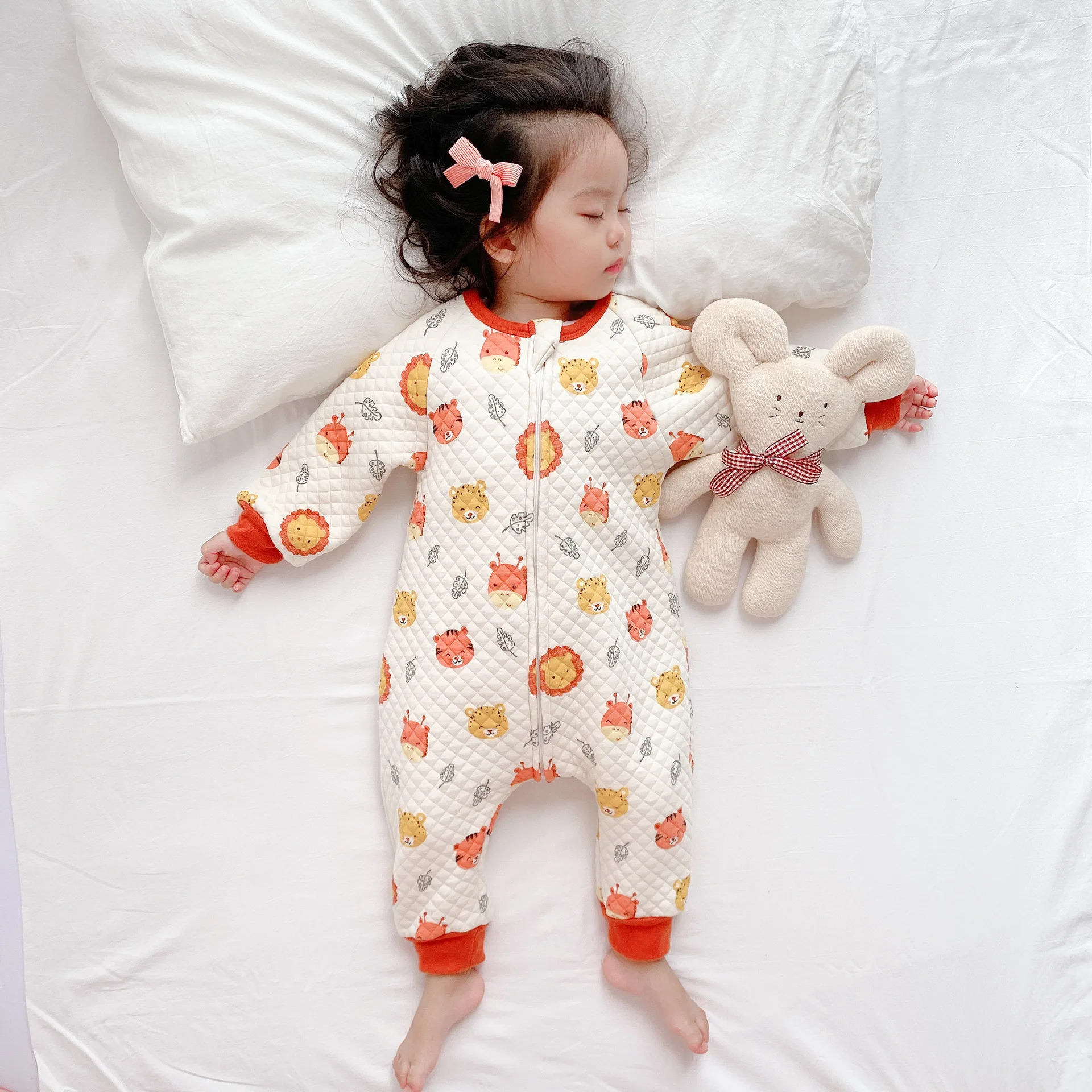 Зимние спальные мешки для малышей теплый комбинезон младенцев хлопковые пижамы
