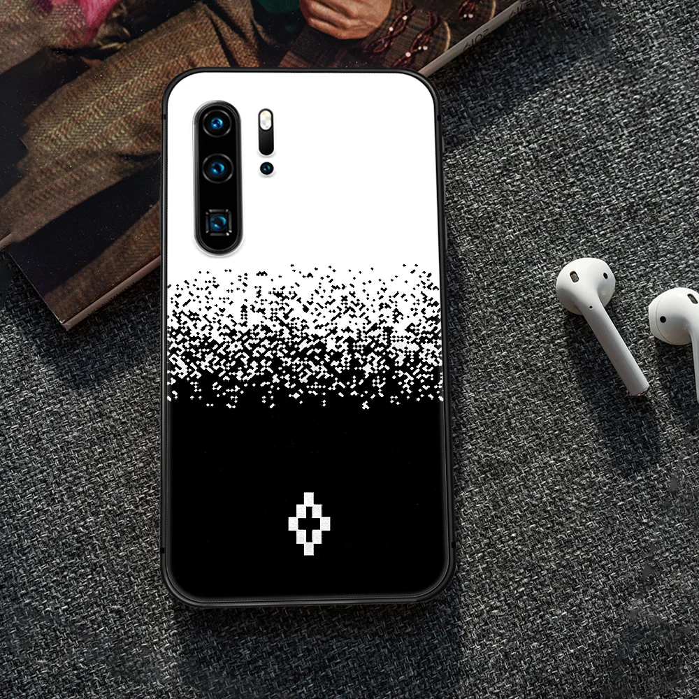 

Fashion luxury brand Marcelo Phone Case For Huawei P Mate 10 20 30 40 Lite Pro smart Z 2019 nova 5t black Cover Soft Shell