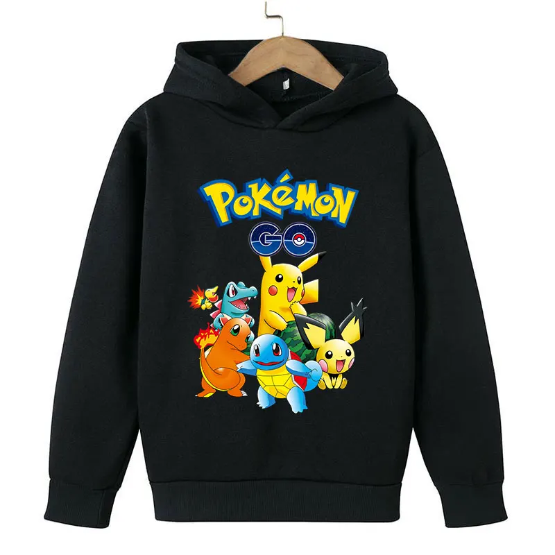 

Pokémon Sweatshirt Cartoon Anime Hoodie Long Sleeve Clothes Boy/Girl Cute Pokémon Top Anime Hoodie Graphic Hoodies