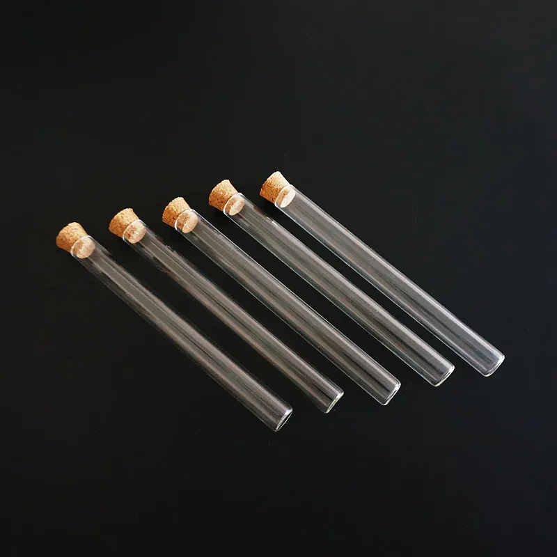 Тестовые трубки с плоским дном из прозрачного стекла 24 шт./лот 10х100 мм пробковой