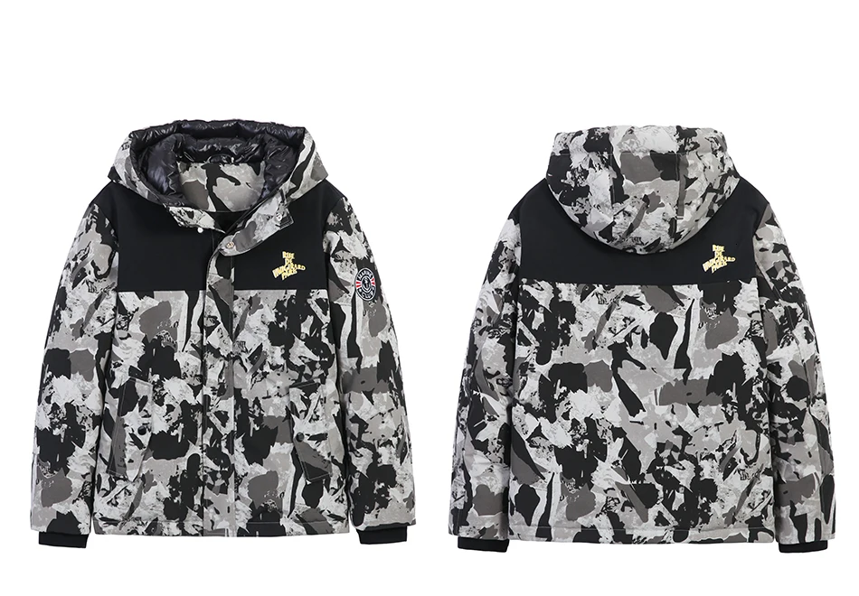 Pioneer Camp куртка на утином пуху Мужская молодежная зимняя с капюшоном Anorak тактическая Мужская гусиная Камуфляжная парка для канадская куртка AYR907402
