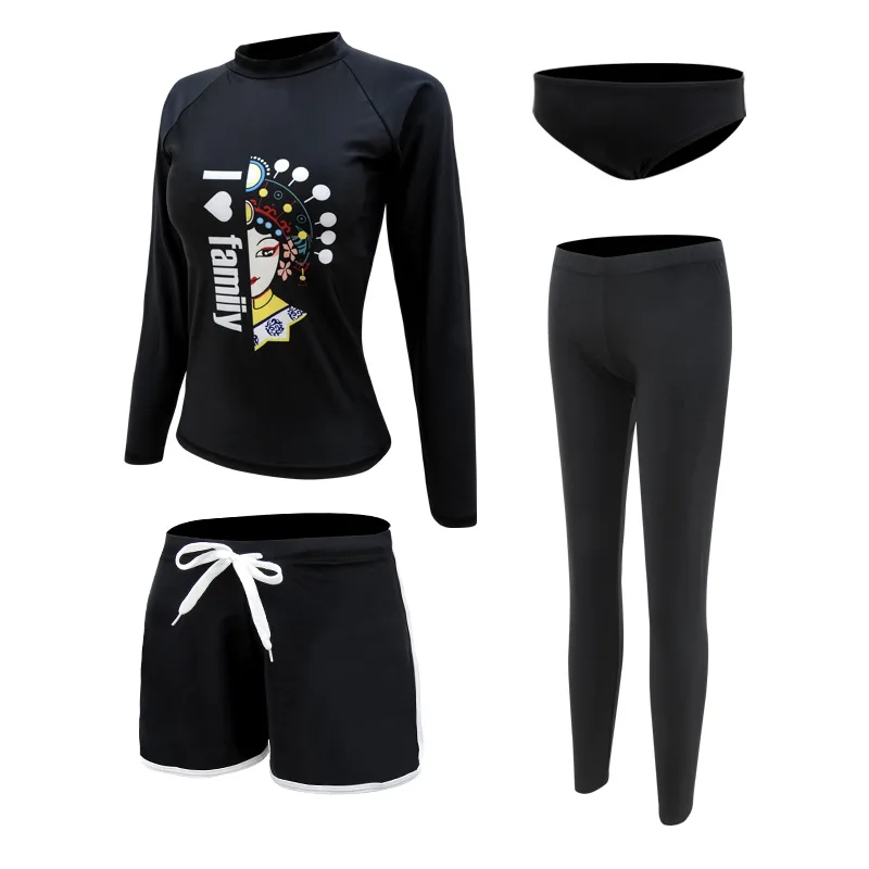 

Swimsuit Women Swimwear Bathing Suit Mayo De Bain Femme With Push Up Long Sleeve Trousers Korean Surf Paisley Cotton Sierra