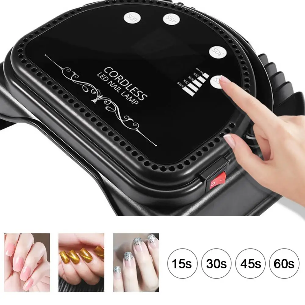 Беспроводная сушилка для светодиодная УФ-лампа ногтей 64 Вт сушки инструменты