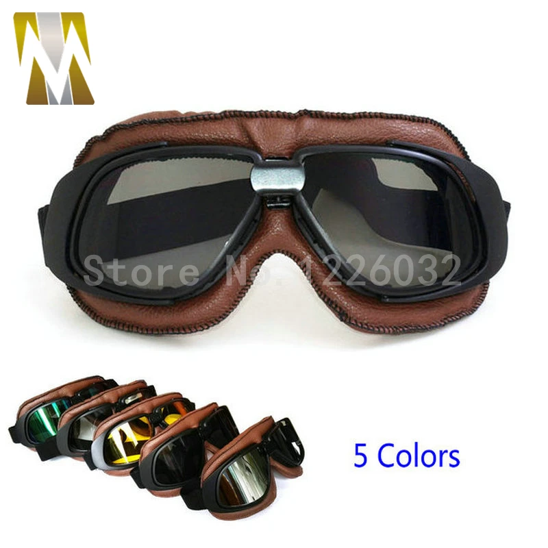 Винтажные очки в оправе с открытым лицом шлем Ретро мотоциклетный полушлем