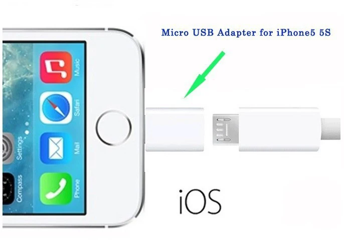100 шт./лот Micro Usb кабель зарядное устройство адаптер для iPhone 7 7plus 6s 6 5 ipad USB разъем на