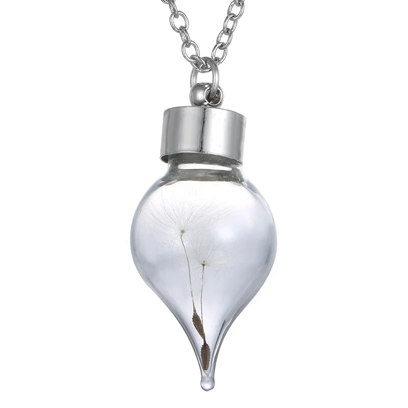 Ручной работы DIY Одуванчик ожерелье семена одуванчика ботанический кулон