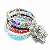 bohemian fashion vintage natural stone beads palm bracelet for women jewelry gifts
