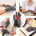 1 пара компрессионных артрит перчатки, поддержка запястья хлопок боли в суставах рук Поддержка открытый палец компрессионные перчатки