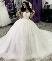 sparkle shine arabic dubai wedding dresses 2021 off shoulder crystal sequins court train bridal gown custom made robe de mairee