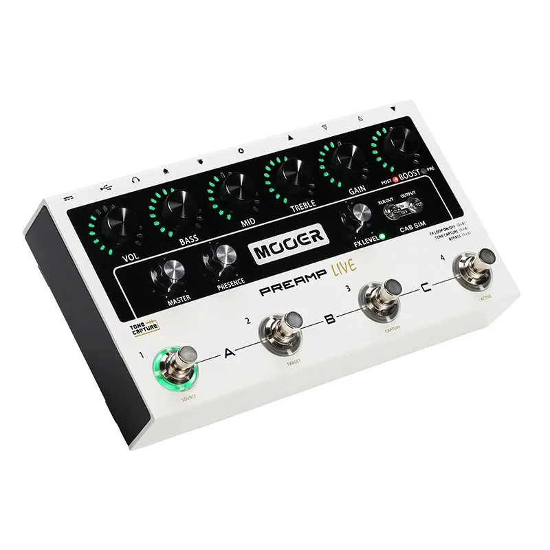 

Mooer Digital Preamp Live Guitar Effect Pedal Equipped with 12 Independent Pre-stage Channels Guitar Accessories
