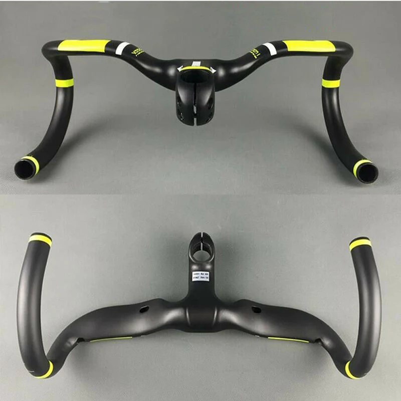 TOSEEK Carbon Integrant Handlebar Fiber 400/420/440mm Handle Bar Road Bike Matte UD Cycling Accessories Parts | Спорт и развлечения