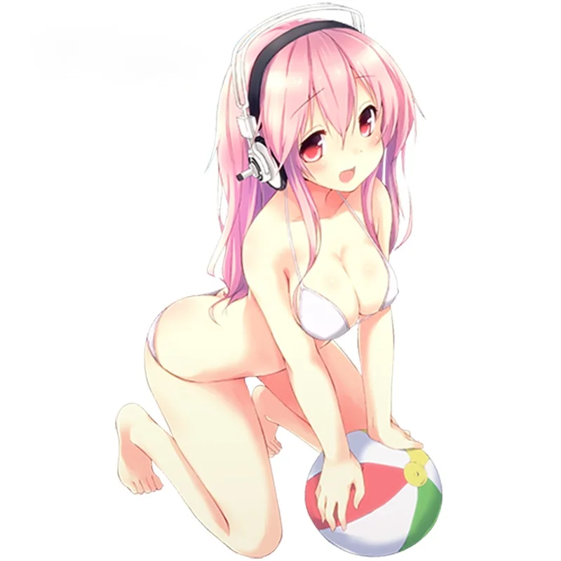 

13cm x8cm Japanese Anime Super Sonico Cartoon Car Styling Vehicle Creative Sticker Accessories Window Bumper Decals