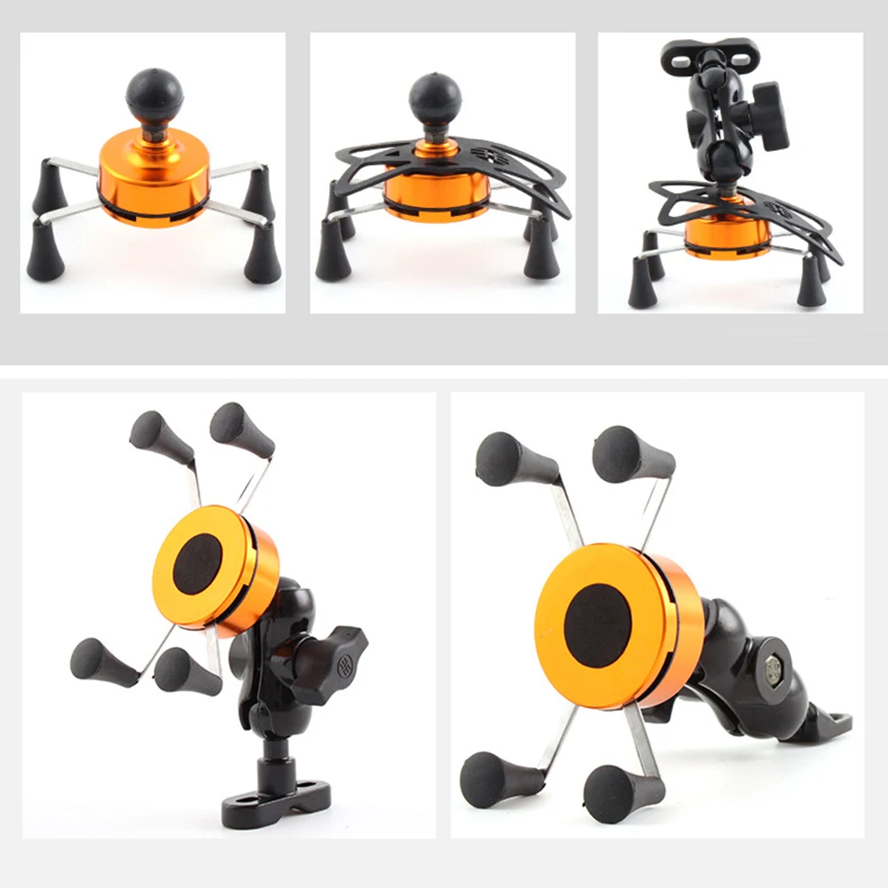 

Newly Motorcycle Phone Holder Aluminum Alloy Rotating Mobile Rearview Mirror Mount Phone Stand for Bike S66