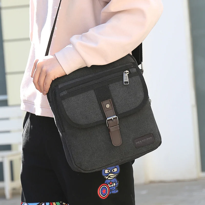 

AOTTLA High Quality Canvas Messenger Bag For Men Shoulder Bags Multifunction Casual Travel Crossbody Bag New Vintage Unisex Pack
