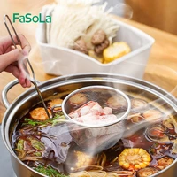 fasola stainless steel french fries fried filter spoon hot pot colander strainer oval skimmer food sieve kitchen cooking tool