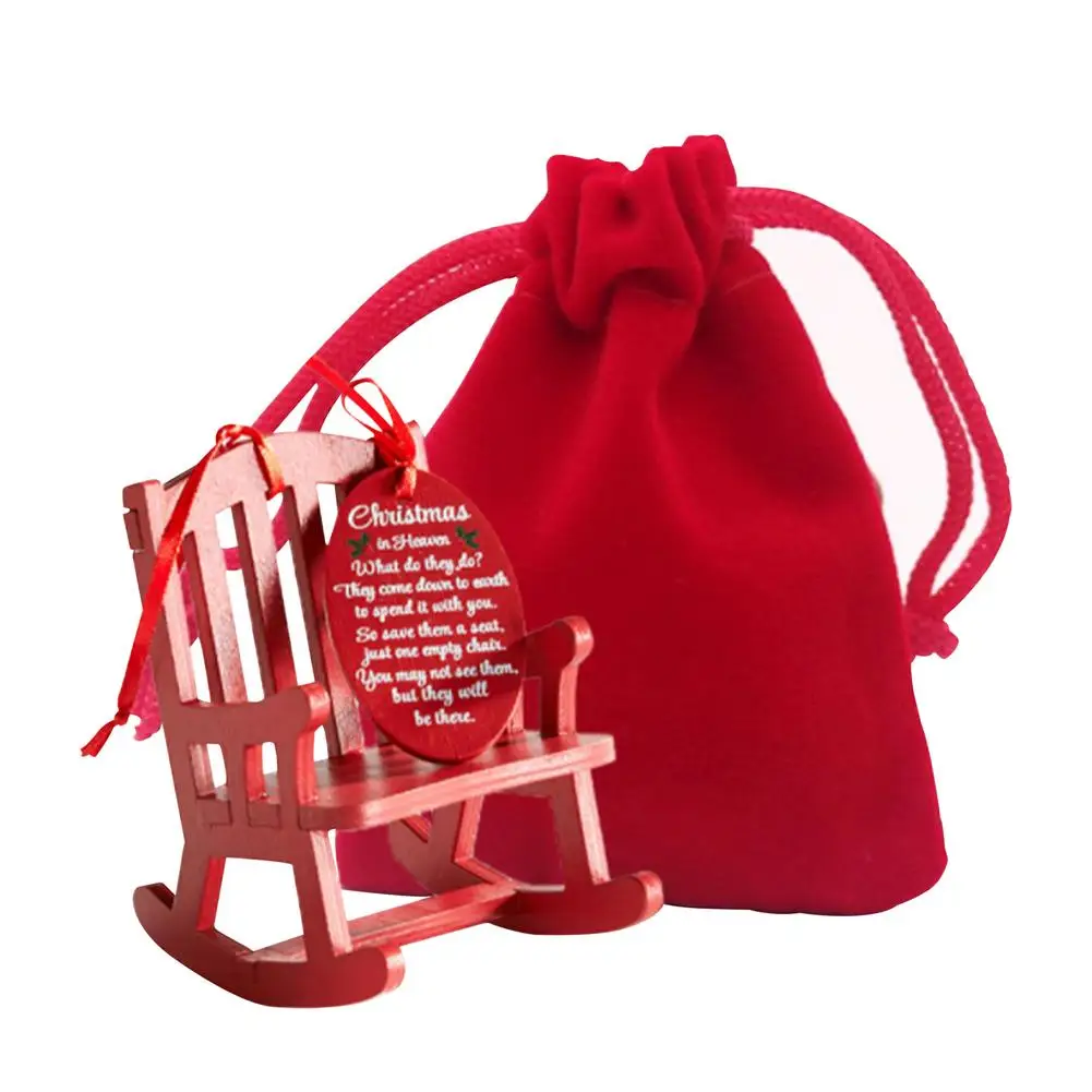 

Рождественская модель, украшение для рождественского кресла-качалки, маленькое рождественское деревянное ремесло для рождественской елки...