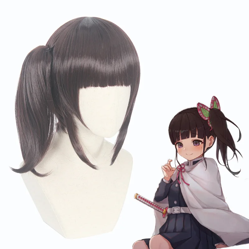 Аниме косплей парик Tsuyuri Kanao убийца демонов: Kimetsu no Yaiba костюмы на Хэллоуин