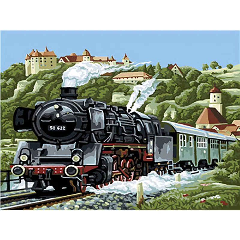 paint by number 19 Пейзаж маслом по номерам Schilderen op Nummer Раскраска по номерам Lienzos пронумерованные картины, Peinture Par Num Ro - Цвет: paint by number 19