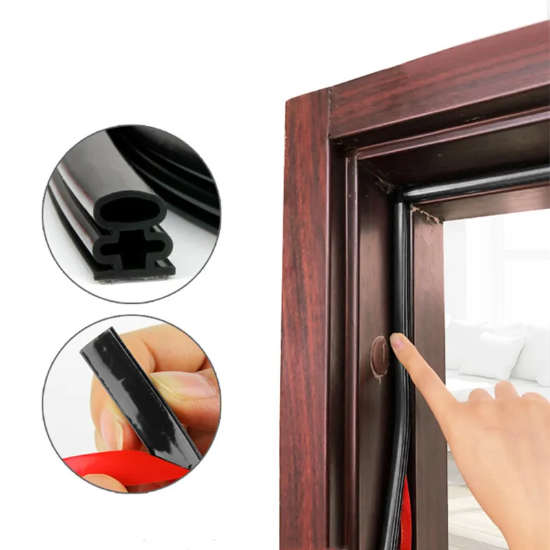 Изоляционная лента для окон и дверей силиконовая резиновая Звукоизоляционная