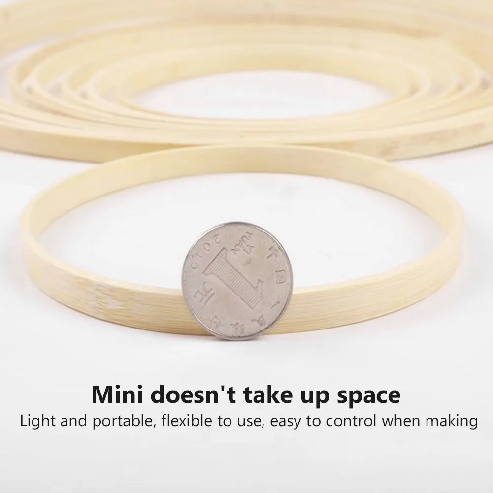 Деревянные кольца 10 30 см бамбуковые Цветочные обручи венок для макраме