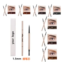 private label 7 color double head with brush eyebrow pencil does not smudge waterproof eyebrow pencil makeup beauty tool logo