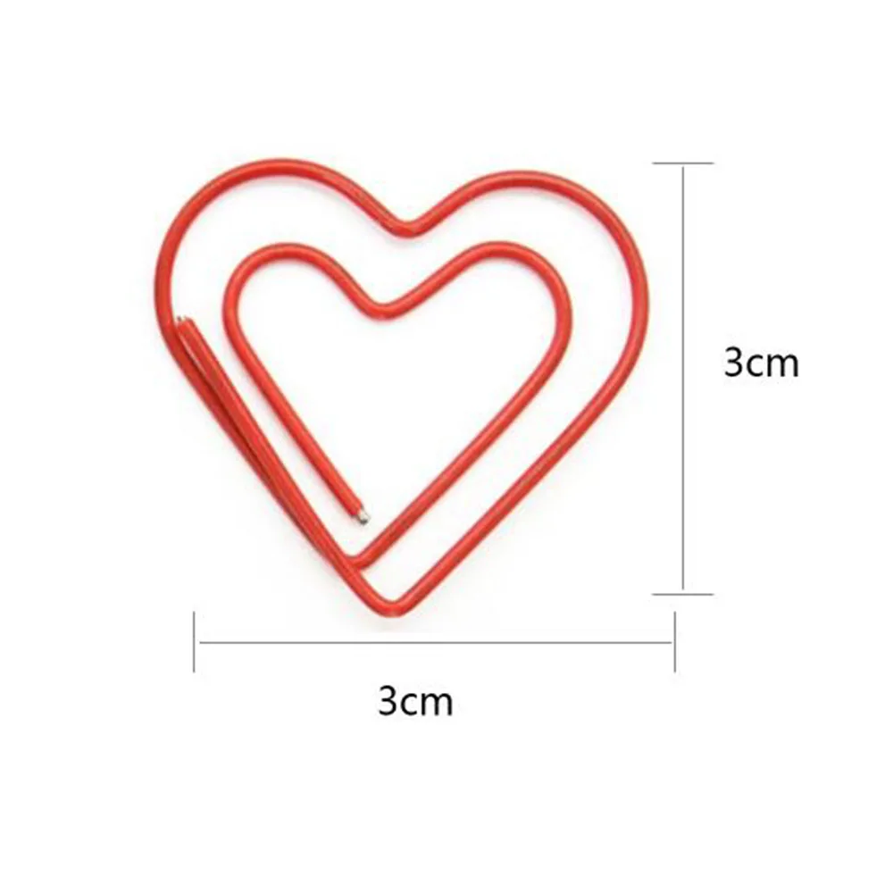 24 шт. Красное Сердце Металл memo набор скрепок для бумаги индекс Закладка книг
