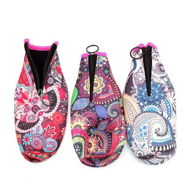 

12PCS Beer Bottle Coolers with Zipper Premium Neoprene Insulators Coolie Sleeves Can Holder Assorted Colors for 12oz 330ml Bott