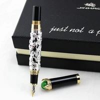jinhao brand luxury dragon style fountain pen 0 5mm gold metal iraurita business writing pens tool gift stationery supply