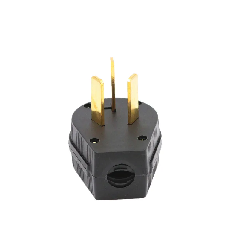 Черная стандартная розетка промышленная штепсельная американская 3-полюсная