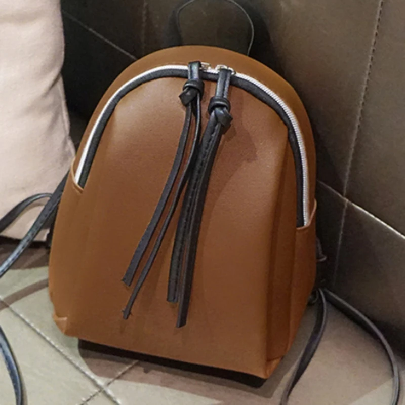 

New Designer Fashion Women Leather Backpack Mini Soft Touch Multi-Function Small Backpack Female Ladies Shoulder Bag Girl PurseT