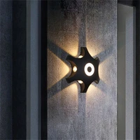 sarok modern wall lamps fixture black outdoor and indoor led sconces creative home decorative for garden porch aisle bedroom