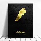 Золотая карта Ливан Холст Живопись Художественная печать плакат картина на стену современный минимализм Спальня Гостиная Декор