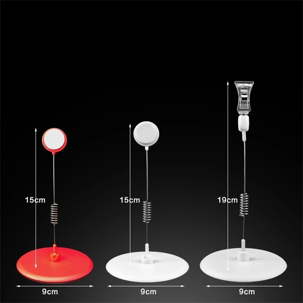 Advertising Wobbler Clip Stand Plastic Base Sticky Adhesive Sign Holder Shaking Pricing Card Note Label Tag | Дом и сад