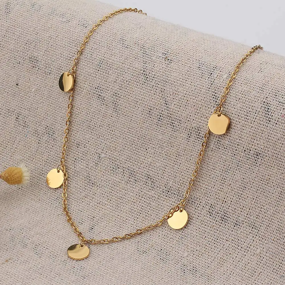 Ожерелье чокер женское из нержавеющей стали с монетами|Колье| |