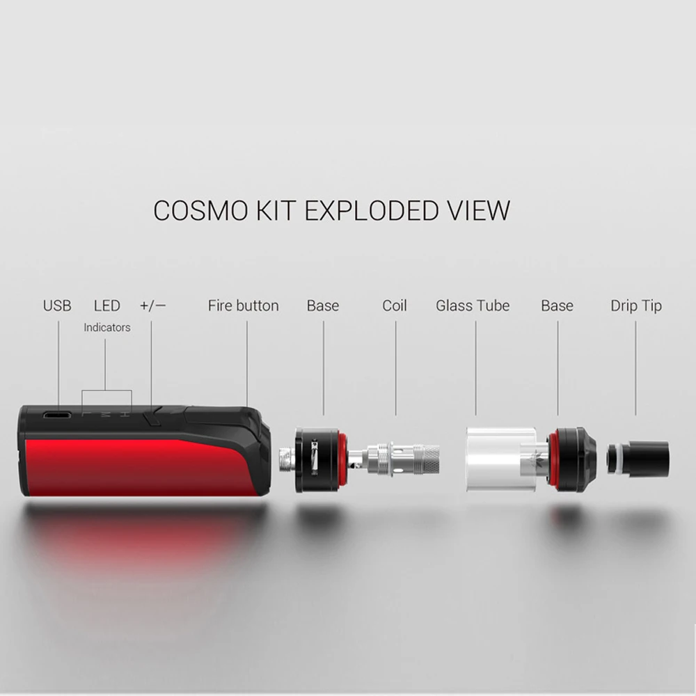 Электронная сигарета Vaptio Cosmo/Cosmo plus 1500 мАч 30 Вт электронная вейп-ручка с резьбой 510