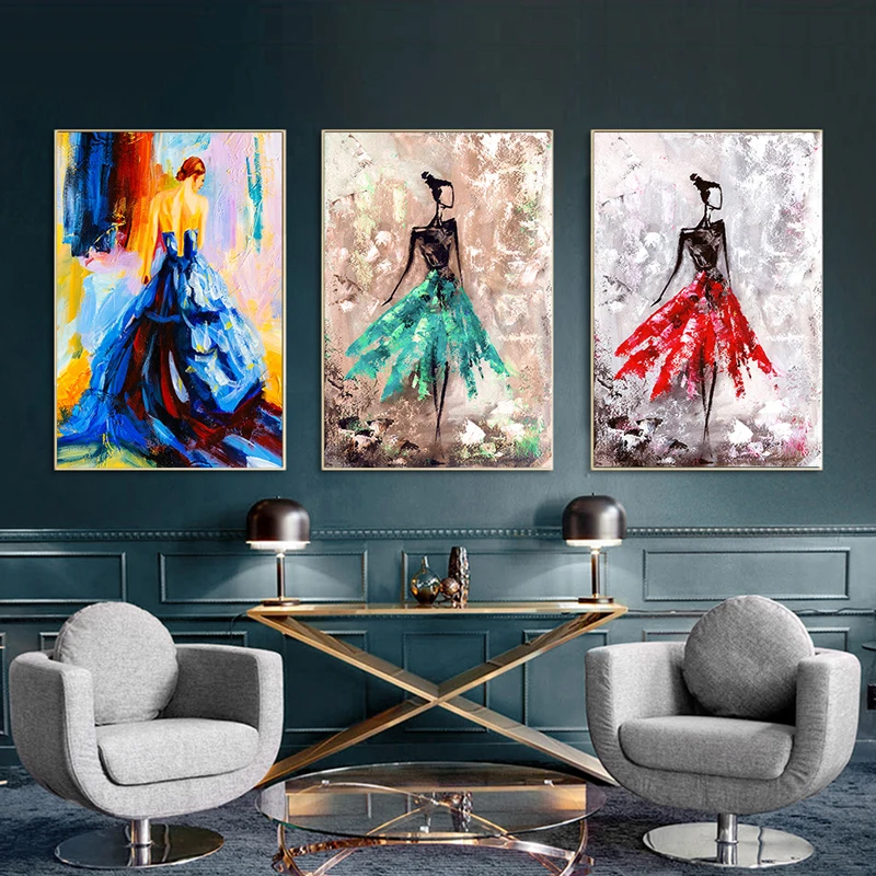 Абстрактная красочная живопись для балета холст настенная современный плакат и