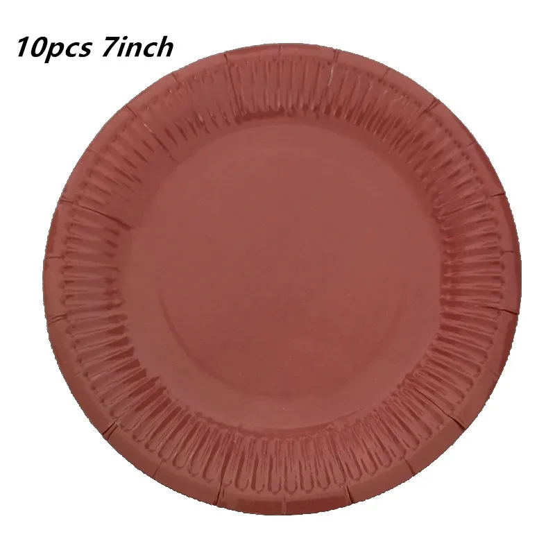 10pcs plate 10 шт./лот одноразовая посуда сплошной по производству бумажных тарелок зеленый соломы на день рождения Рождественский Свадебный декор детский душ вечерние поставки - Цвет: 10pcs plate