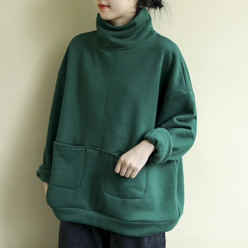 Осенне зимние толстовки Ретро стиль женские свободные флисовые пуловеры новинка