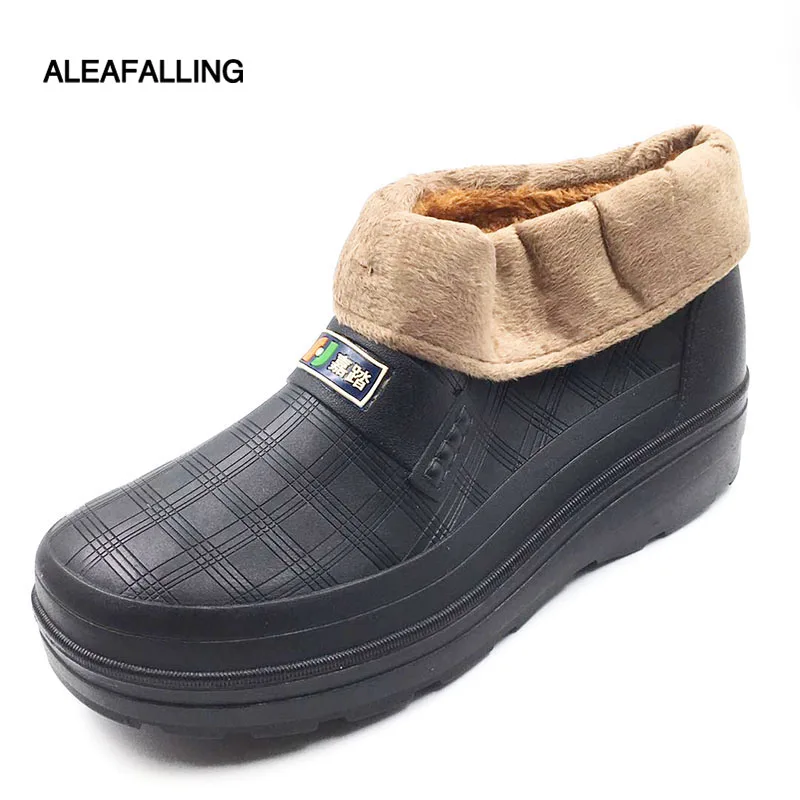 Сапоги Aleafalling мужские зимние на платформе утепленные непромокаемые из