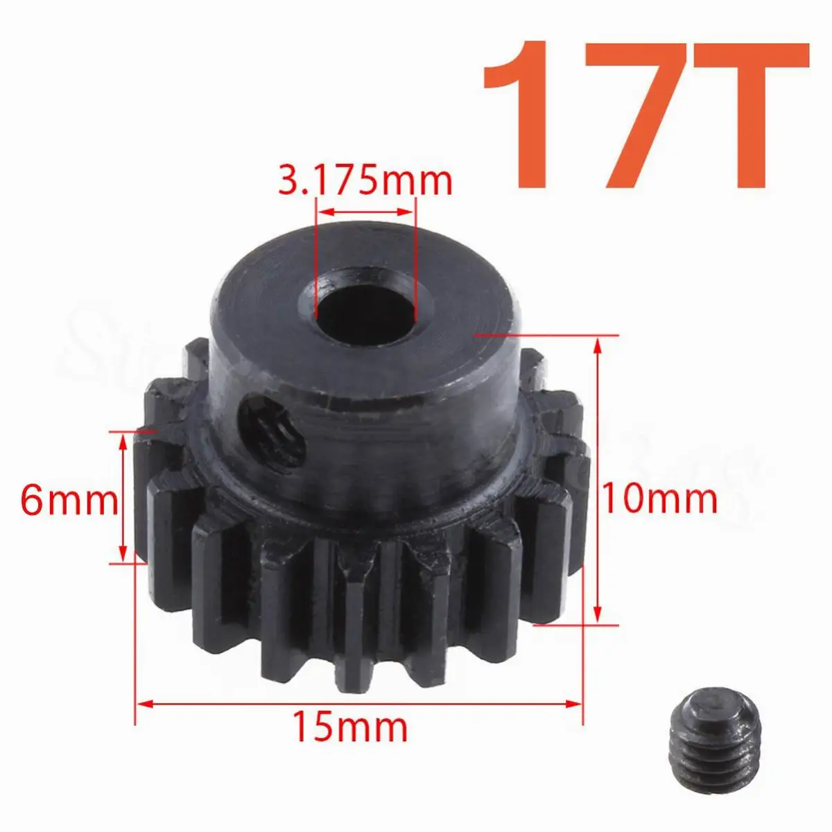 Металлическая Шестерня двигателя 17T 0088 3 175 мм отверстие для WLtoys 12428 12423 1/12 RC