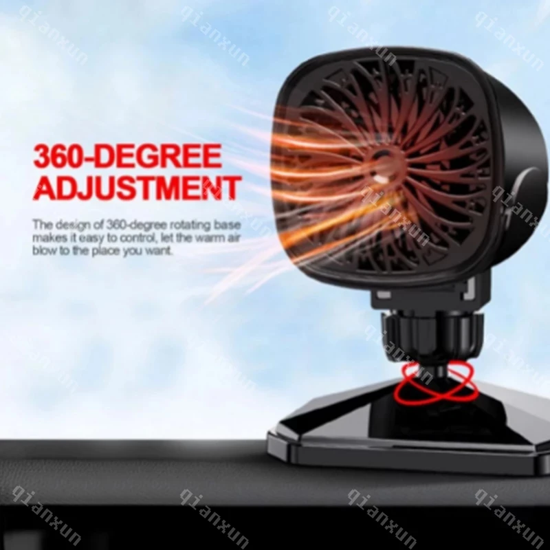 

New portable electric car heater 12V heating device Windshield defroster Defroster Defroster Cooling fan
