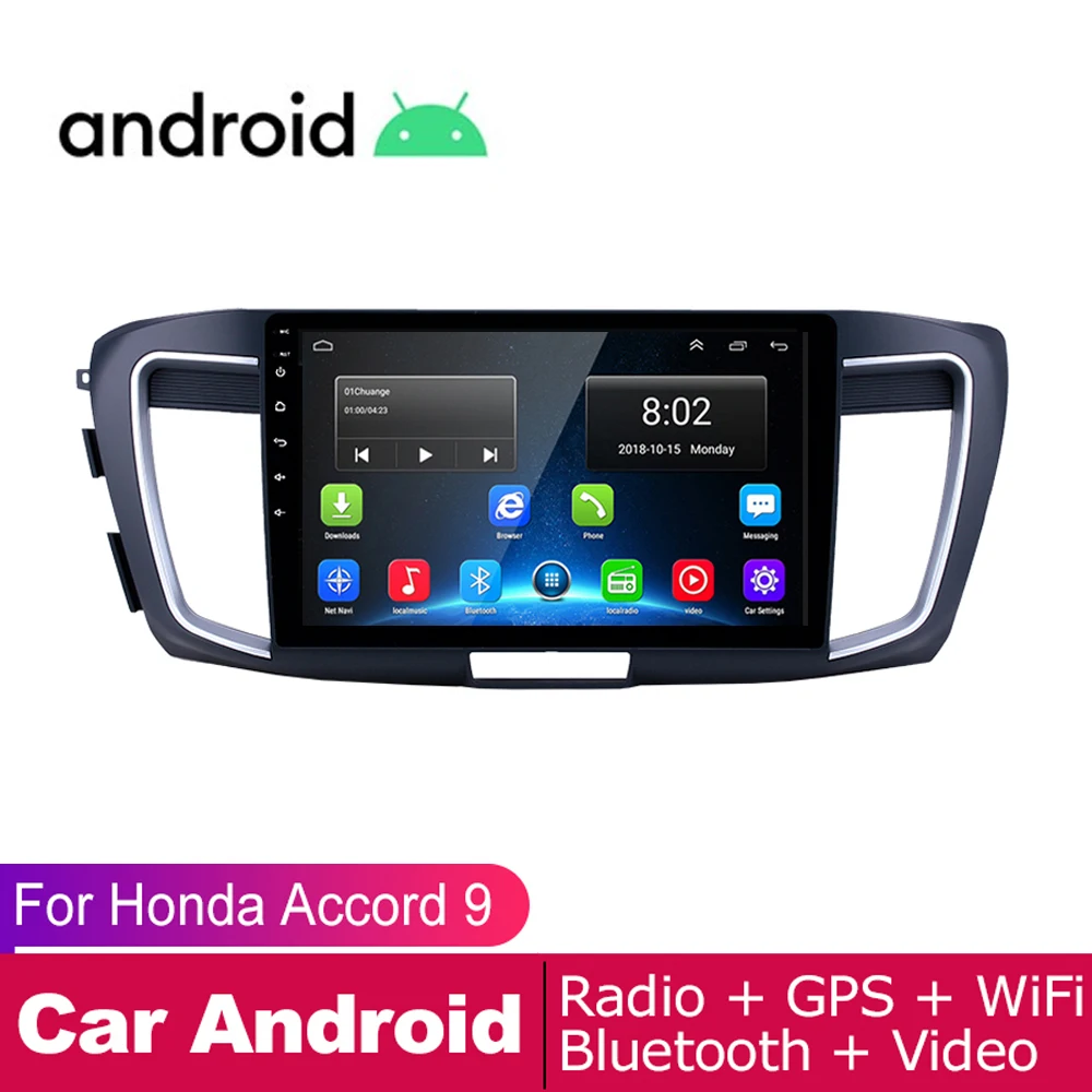 Автомобильный мультимедийный плеер на Android 10 1 9 дюйма 2Din для Honda Accord 2013 2018 годов