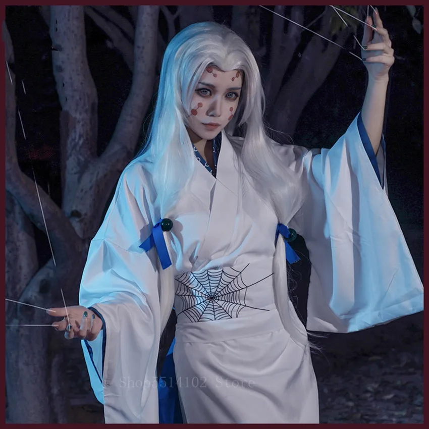 

Halloween Carnival Demon Slayer Kimetsu No Yaiba Juuni Ayaki Rui Women Cosplay Costume Japanese Anime Spider Ghost Family Kimono