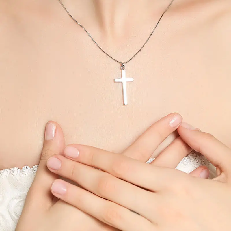 Couple women Христианский Иисус один Титан подвеска в виде Креста для ожерелья женщин нержавеющая сталь Золото Серебро Черный молитва чокер мужские ювелирные изделия - Окраска металла: Couple women