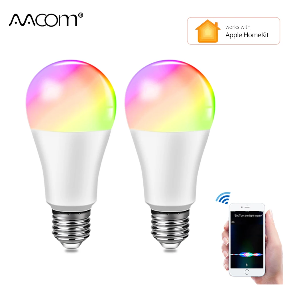 

Apple Homekit Smart Bulb WiFi Lamp 15W Ampoule LED E27 Intelligent WiFi Lamp Smart Light Apply to Apple IOS Google Home echo dot