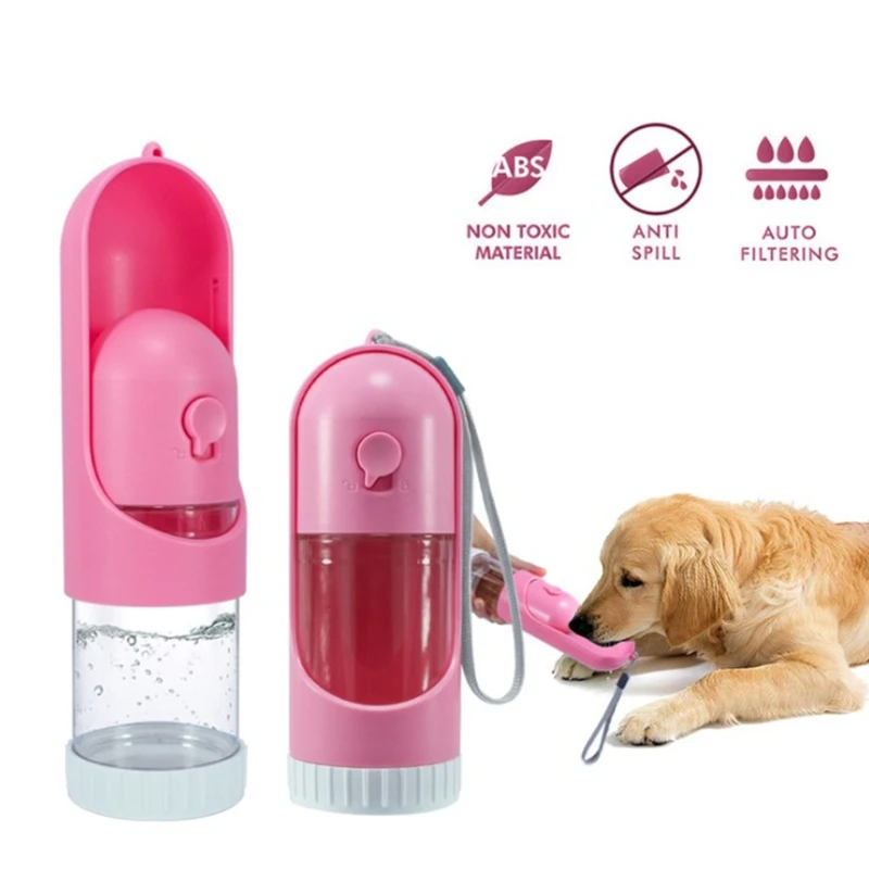 

Pet Foldable Cup Multifunction with Lock Button Leak Proof Design Outing Bottle Portable Water Dispenser